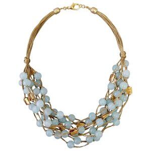 Boho Baby Blue Statement Necklace